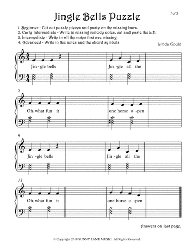 Jingle Bells Musical Puzzle (arr. Linda Gould)