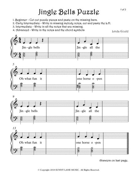 Jingle Bells Musical Puzzle (arr. Linda Gould)