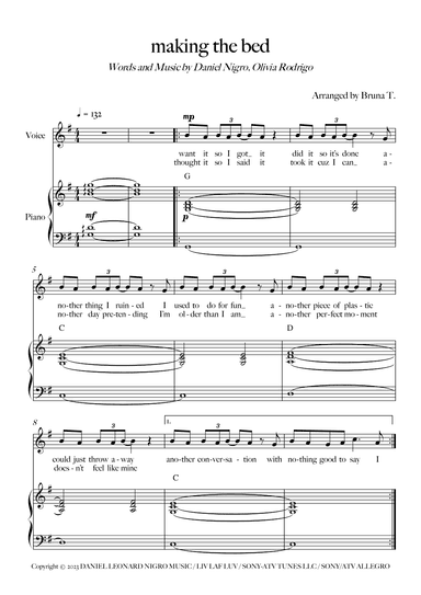 Making The Bed (arr. Bruna T.)