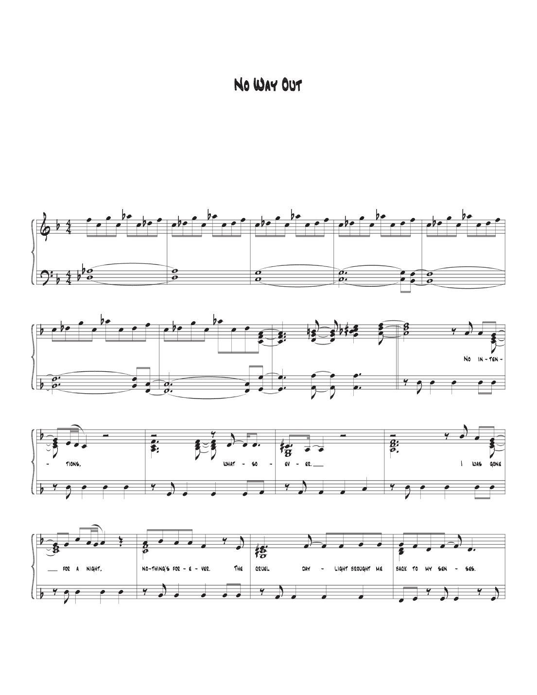 No Way Out (she Doesn't Buy My Story) (arr. Biegler)