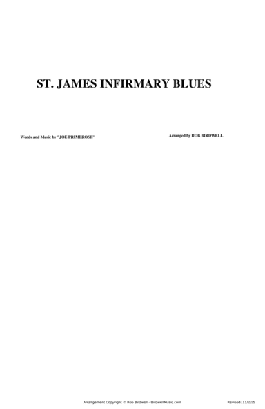 St. James Infirmary Blues (arr. Rob Birdwell)