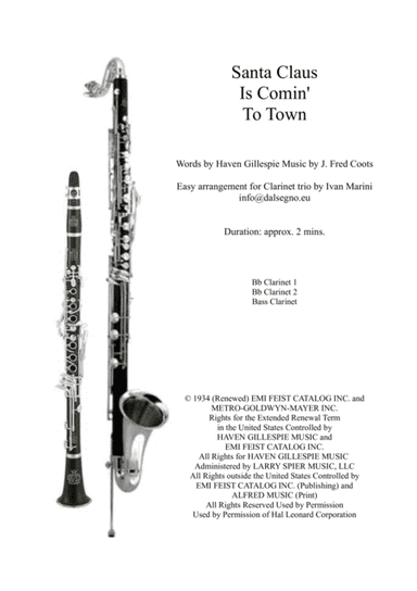 Santa Claus Is Comin' To Town (arr. Ivan Marini)