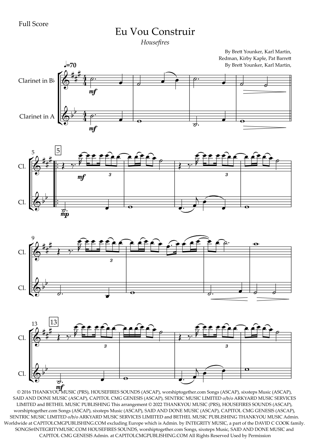 Build My Life (arr. Fabio Britto)
