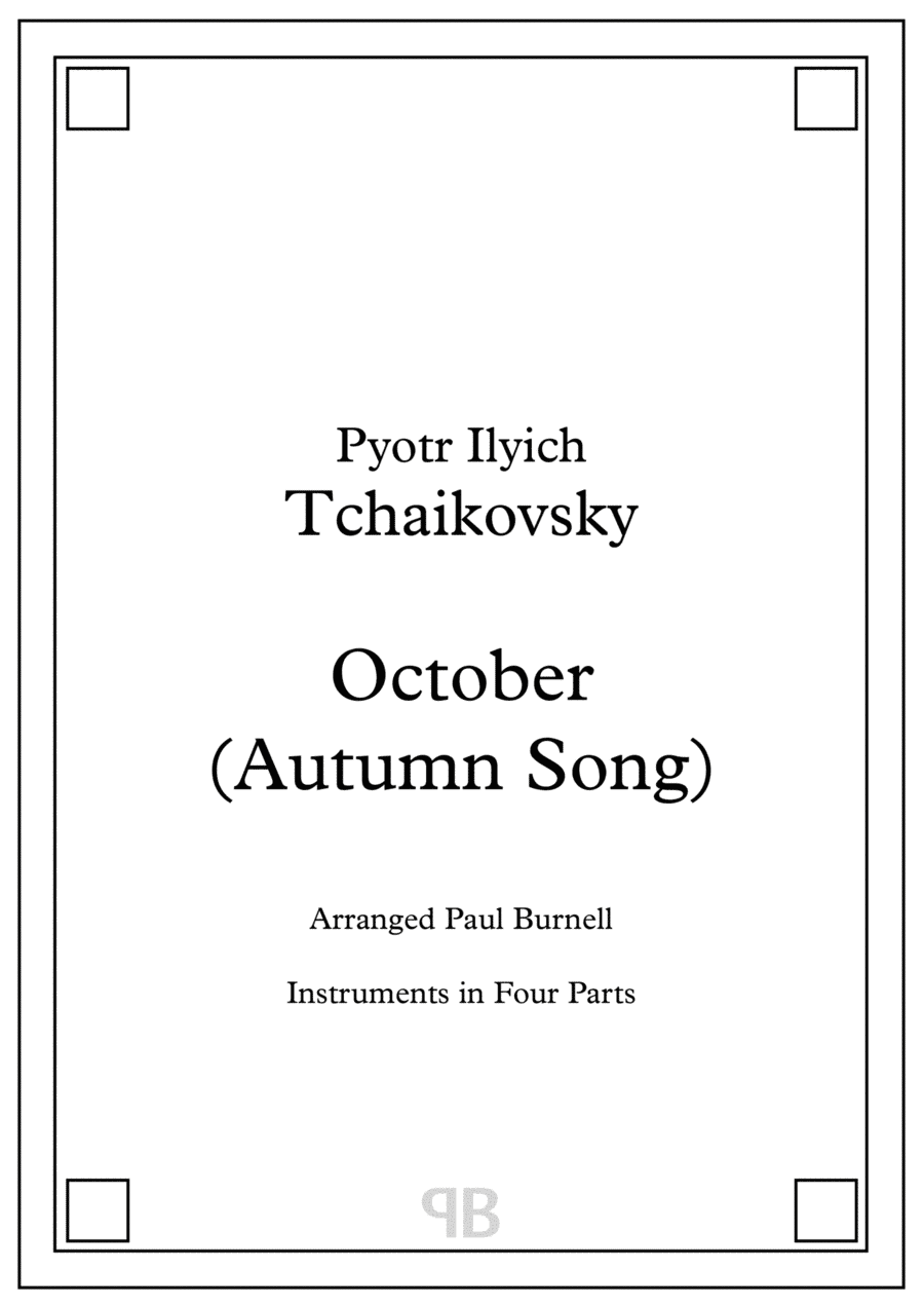 October (Autumn Song), arranged for instruments in four parts (arr. Paul Burnell)