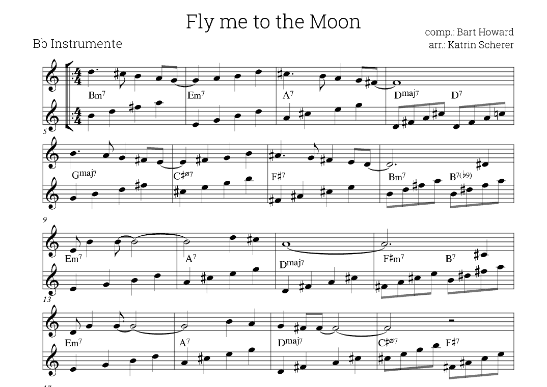 Fly Me To The Moon (in Other Words) (arr. Katrin Scherer)