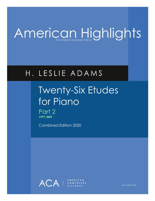 [Adams] 26 Etudes for Solo Piano, Vol. 2