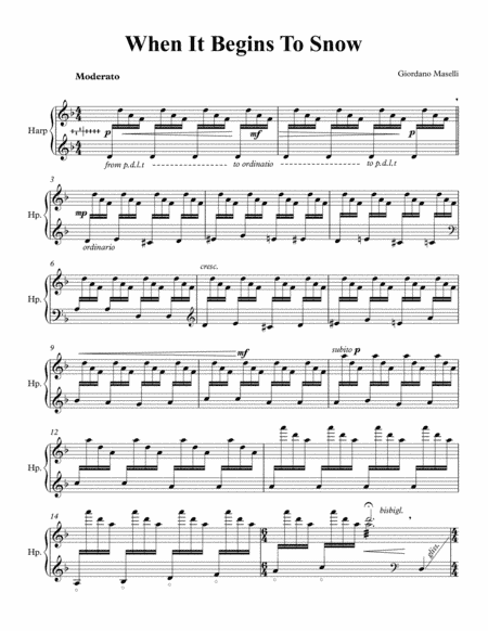 When it begins to snow - Giordano Maselli (harp solo)
