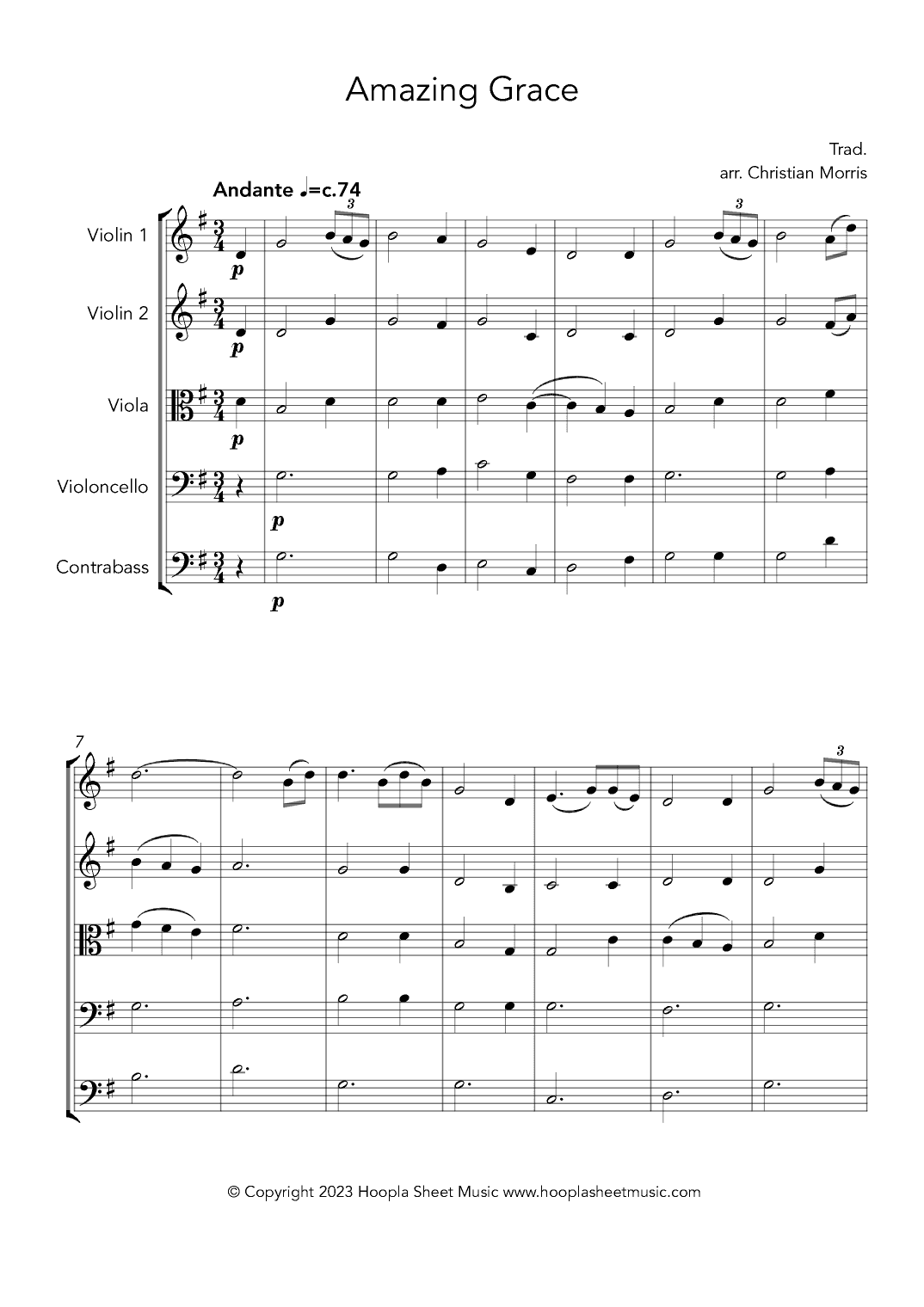 Amazing Grace (arr. Christian Morris)