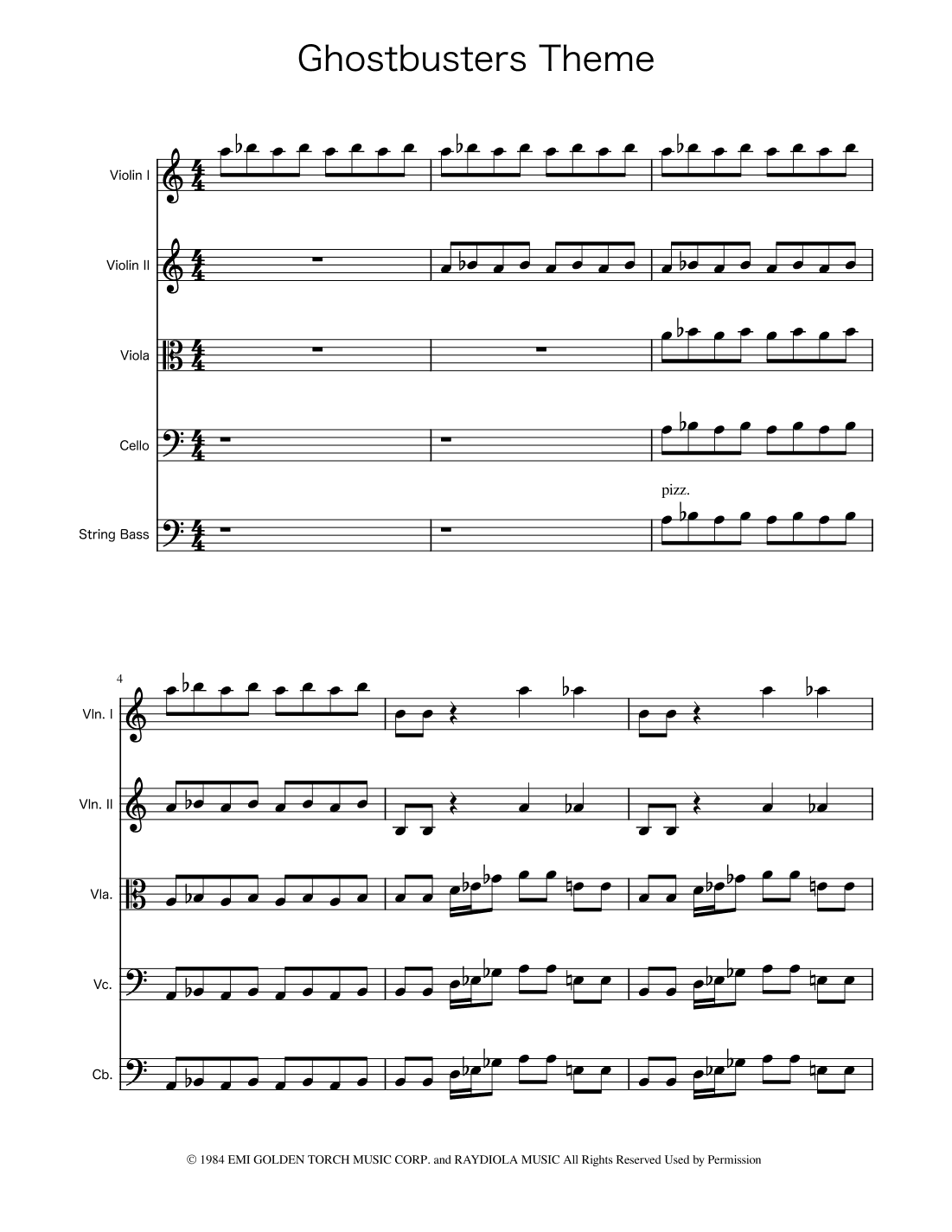 Ghostbusters (arr. Ygor Nunes)