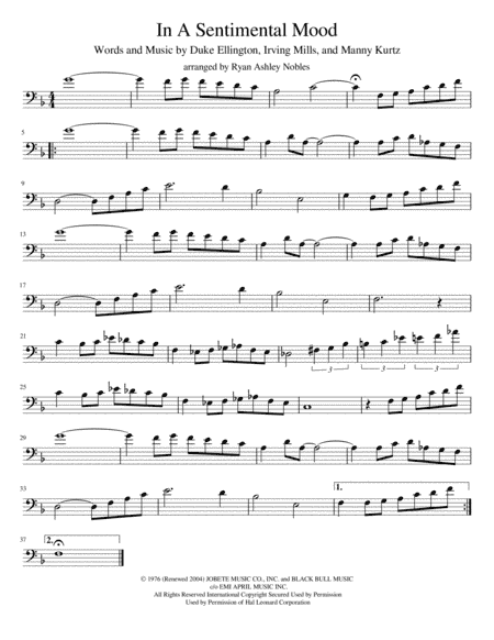 In A Sentimental Mood (arr. Ryan Ashley Nobles)