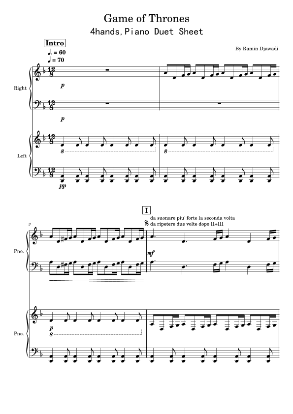 Game Of Thrones (arr. poon)