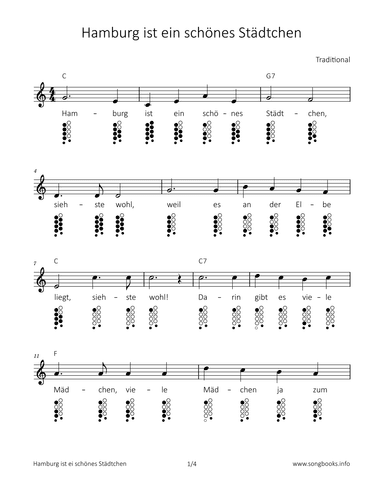 Hamburg ist ein schönes Städtchen (arr. songbooks.info)