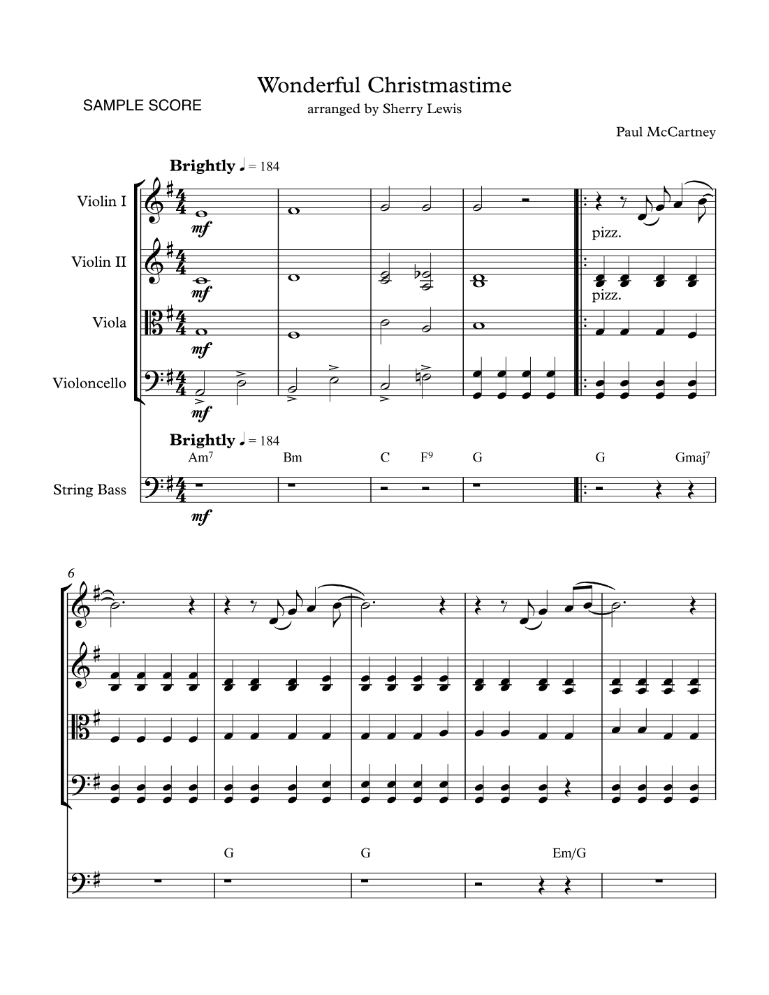 Wonderful Christmastime (arr. Sherry Lewis)