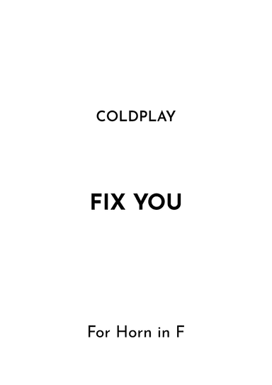 Fix You (arr. Jireh J.)