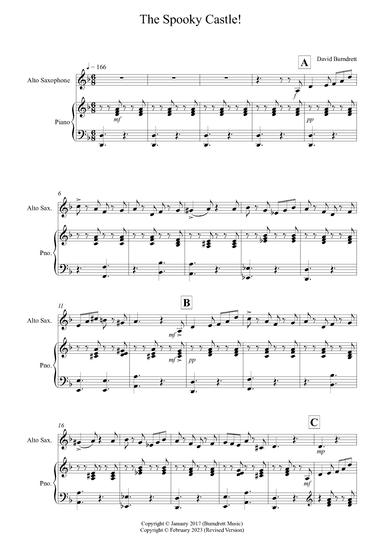 The Spooky Castle! for Alto Saxophone and Piano