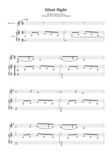 Silent Night (Stille Nacht) (arr. Henrique F Mangoni)