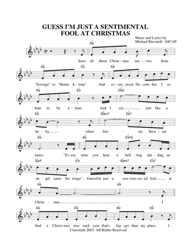 GUESS I'M JUST A SENTIMENTAL FOOL AT CHRISTMAS