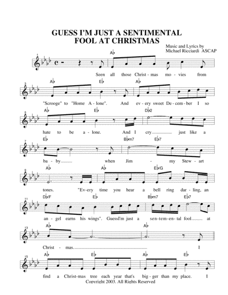 GUESS I'M JUST A SENTIMENTAL FOOL AT CHRISTMAS