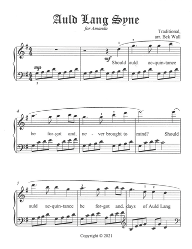 Auld Lang Syne (arr. Rebekah Wall)