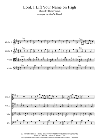 Lord, I Lift Your Name On High (arr. John W. Daniel)