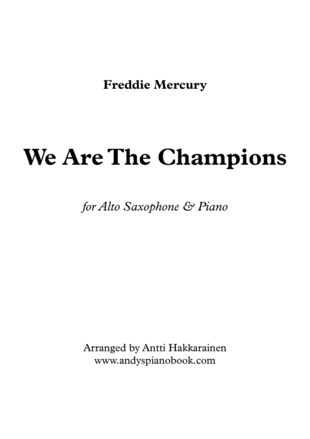 We Are The Champions (arr. Antti Hakkarainen)