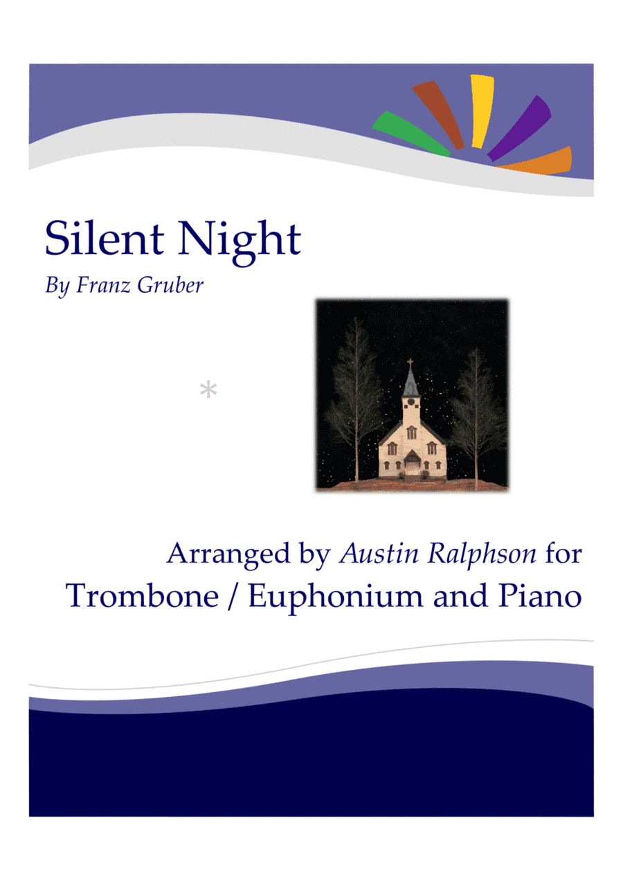 Silent Night for trombone solo or euphonium solo - with FREE BACKING TRACK and piano play along (arr. Austin Ralphson)