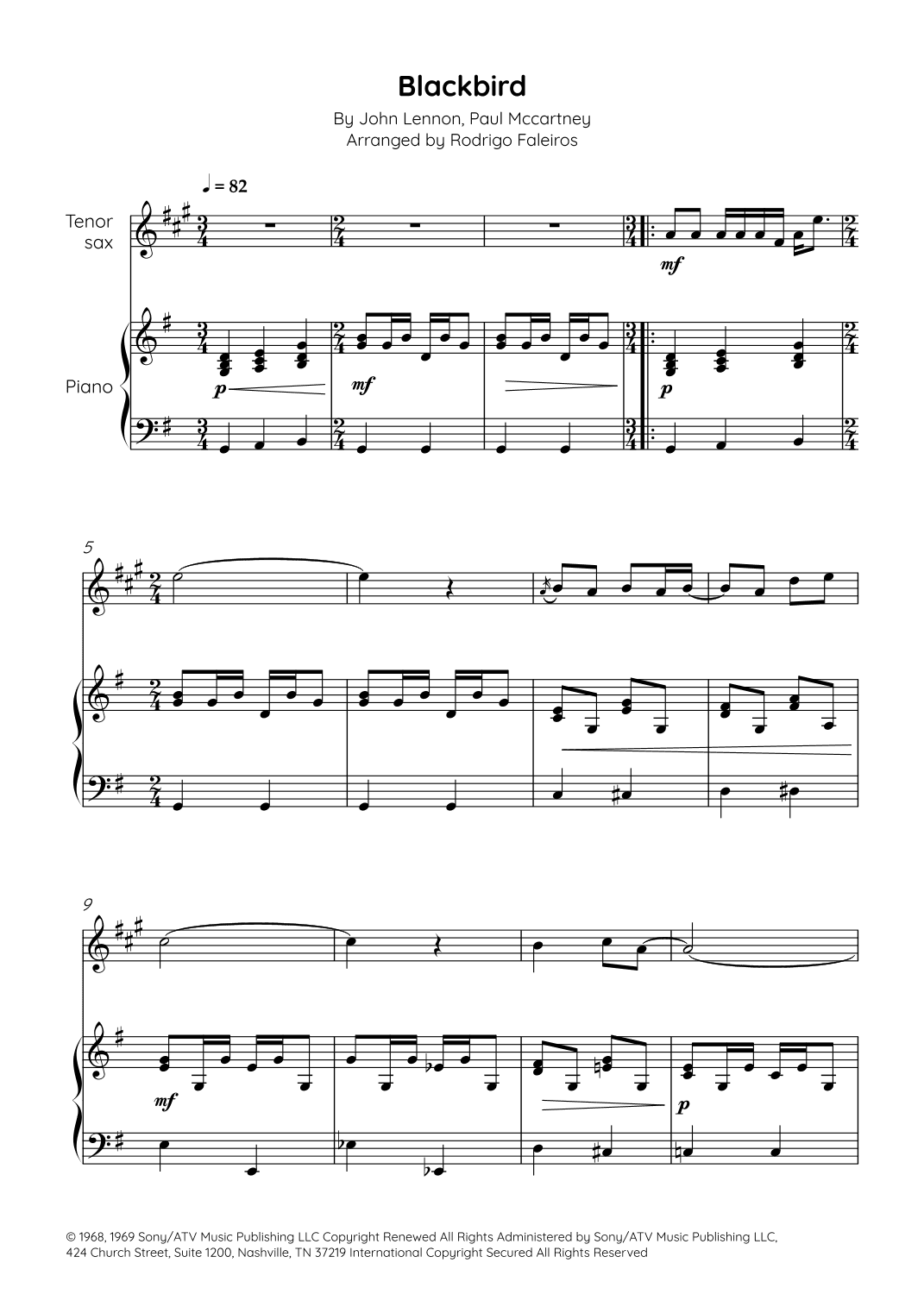 Blackbird (arr. Rodrigo Faleiros)