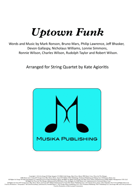 Uptown Funk (arr. Kate Agioritis)
