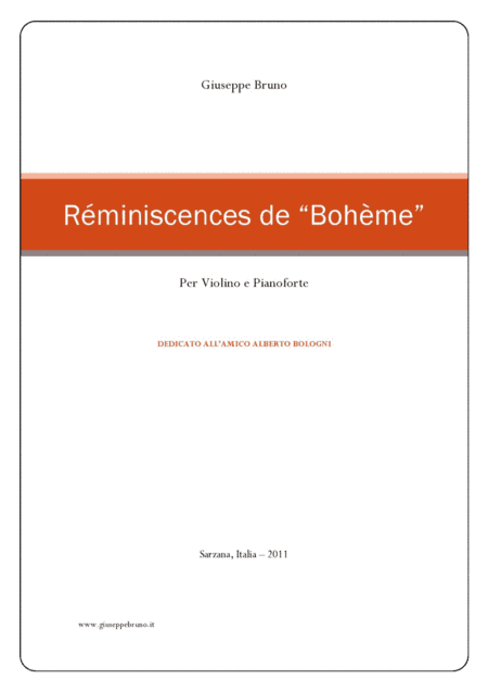 Réminiscences de Bohème (arr. Giuseppe Bruno)