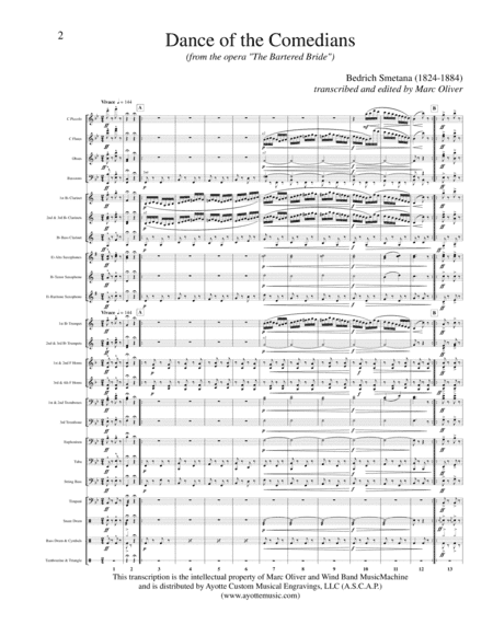 Dance of the Comedians from "The Bartered Bride" (Concert Band Transcription) (arr. Marc Oliver)