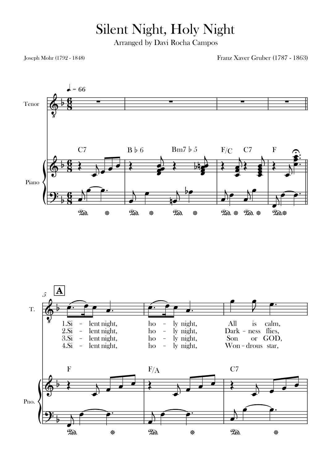 Silent Night, Holy Night (arr. Davi Rocha Campos)