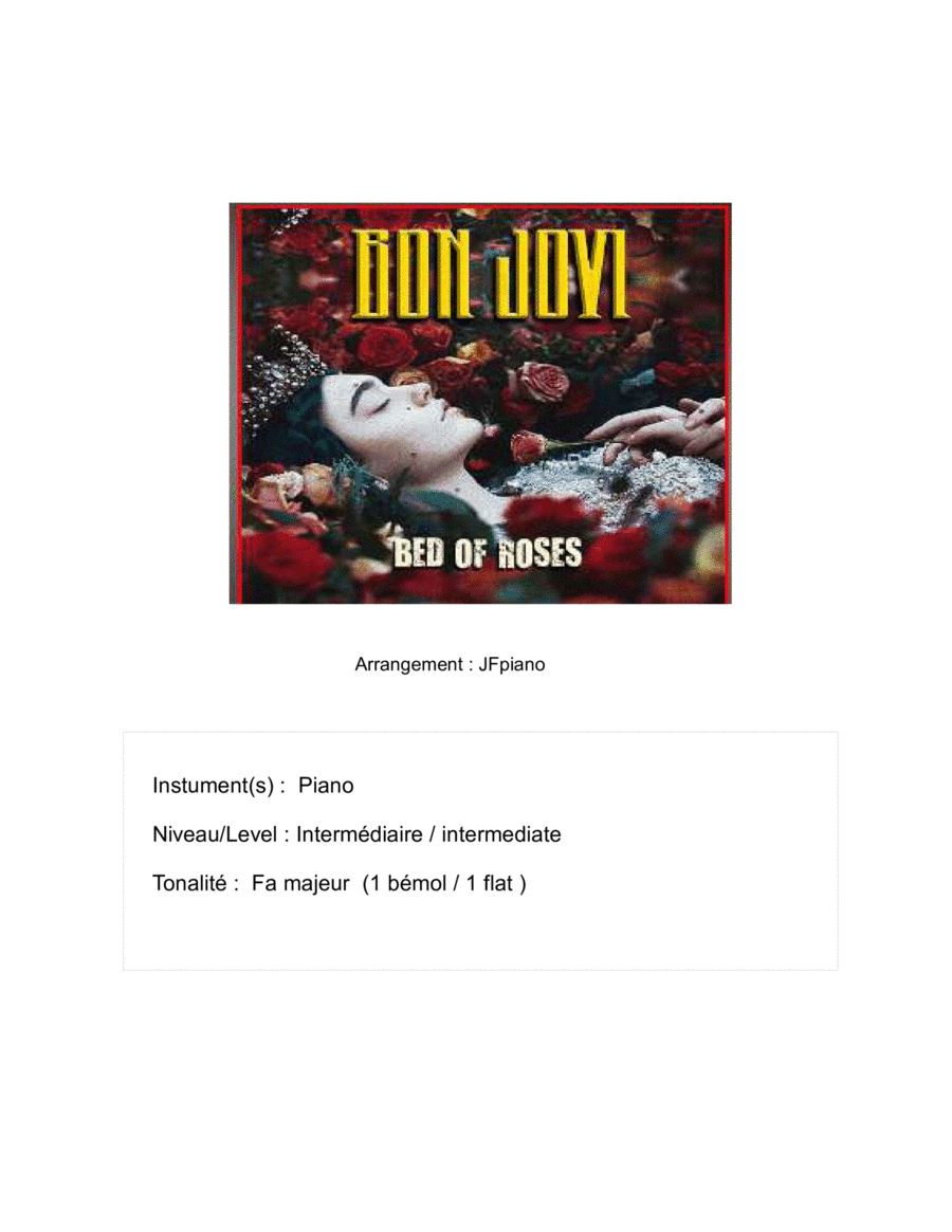 Bed Of Roses (arr. JFpiano)
