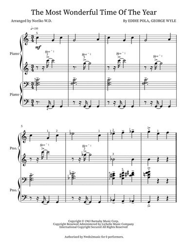 The Most Wonderful Time Of The Year (arr. Noriko W. D.)