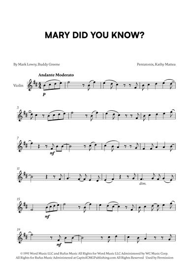 Mary, Did You Know? (arr. Cadenza Editions)