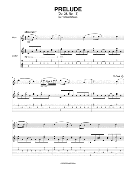Prelude in D-flat Major (Op. 28, No. 15) (arr. Mark Phillips)