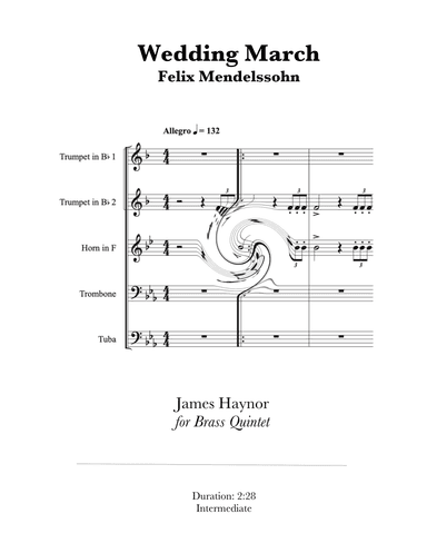 Wedding March from A Midsummer Night's Dream for Brass Quintet (arr. James Haynor)