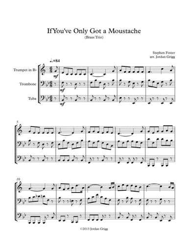 If You've Only Got a Moustache (Brass Trio) (arr. Jordan Grigg)