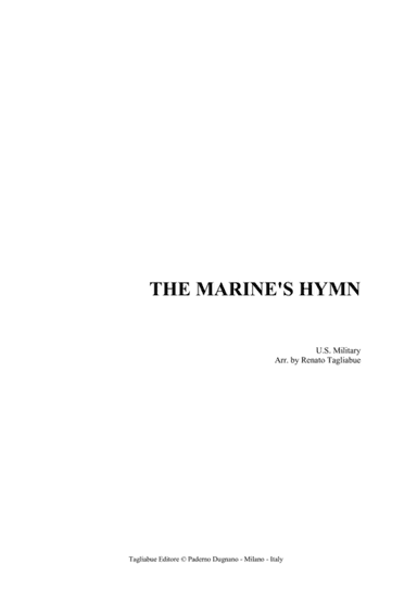 THE MARINE'S HYMN - For SATB  Choir (arr. Renato Tagliabue)