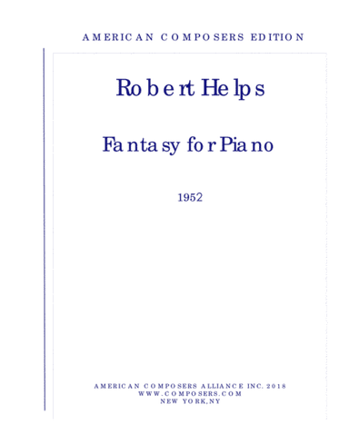 [Helps] Fantasy for Piano