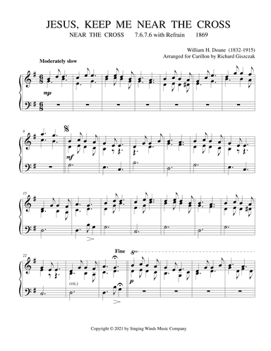 Jesus, Keep Me Near the Cross (NEAR THE CROSS) (arr. Richard Giszczak)