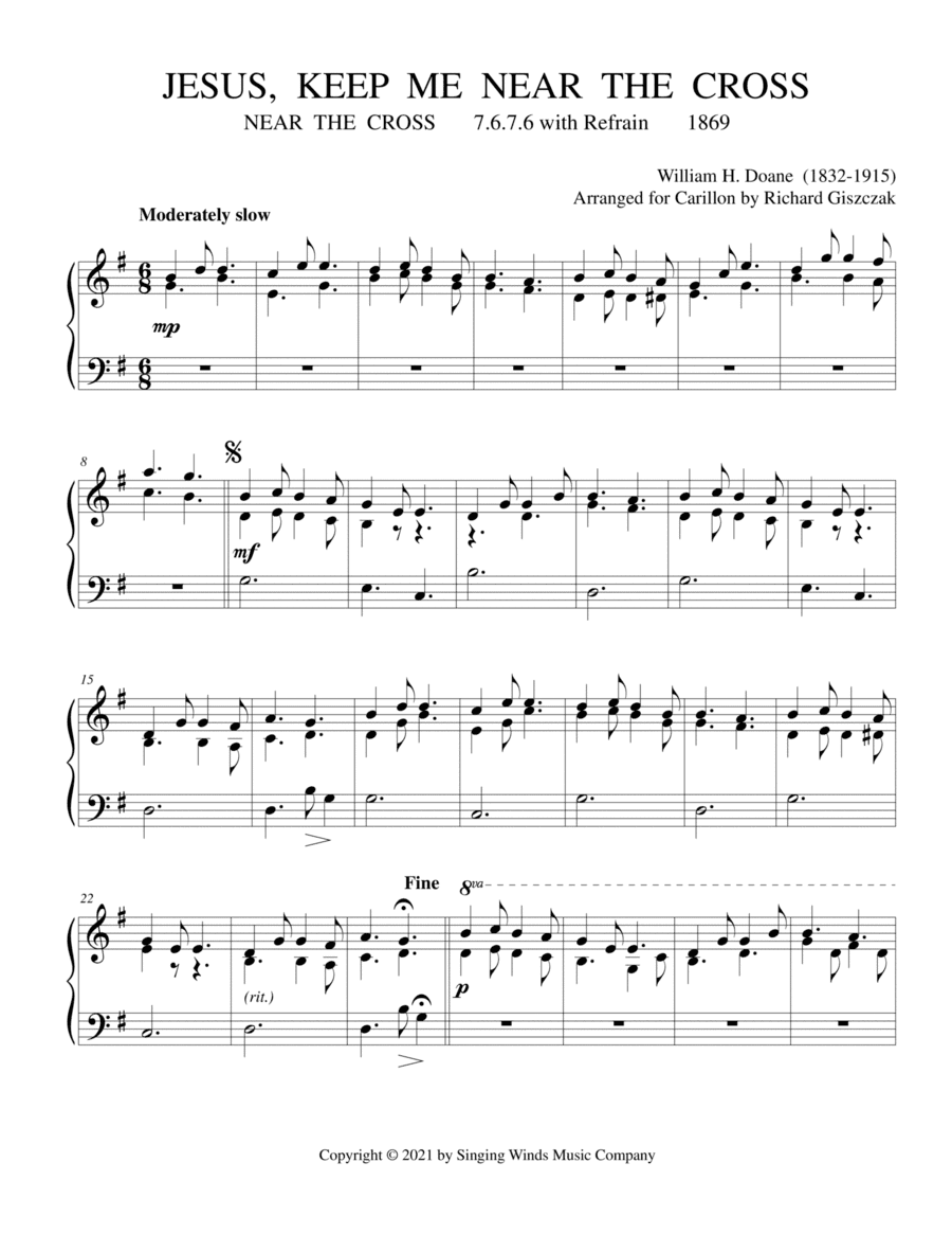 Jesus, Keep Me Near the Cross (NEAR THE CROSS) (arr. Richard Giszczak)