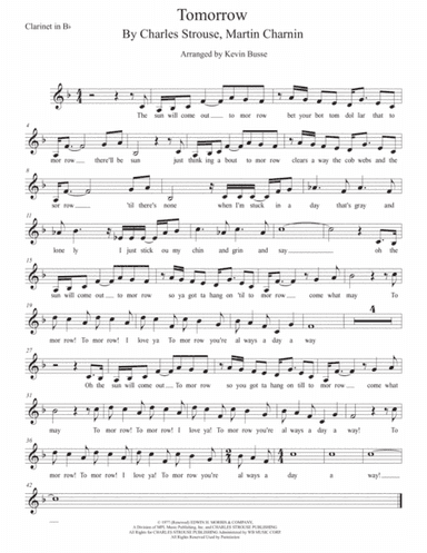 Tomorrow (arr. Kevin Busse)