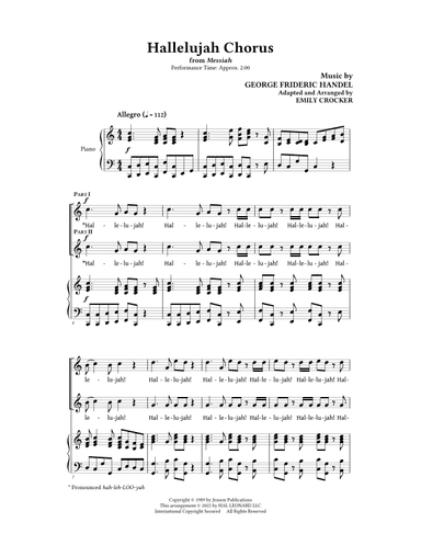 Hallelujah (from Messiah) (arr. Emily Crocker)
