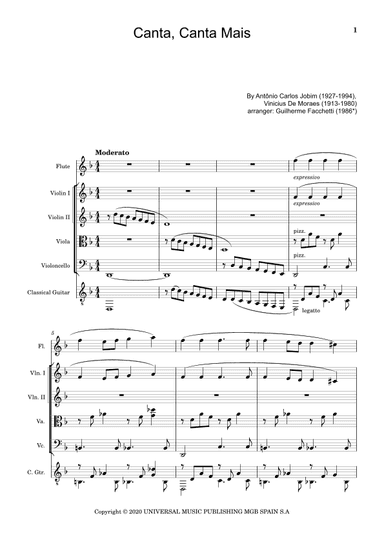 Canta, Canta Mais (arr. Guilherme Facchetti)