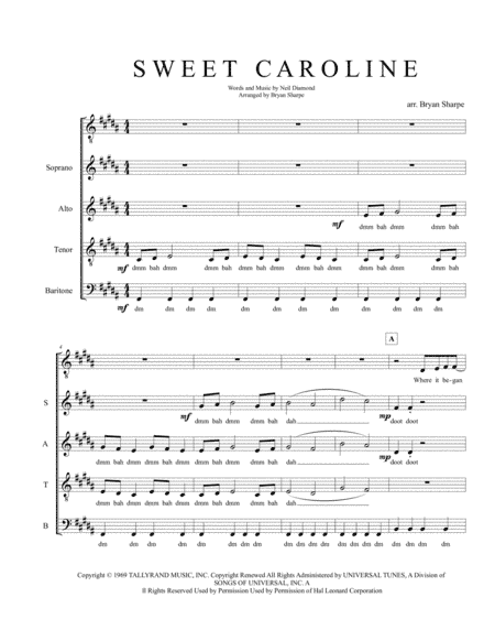 Sweet Caroline (arr. Bryan Sharpe)