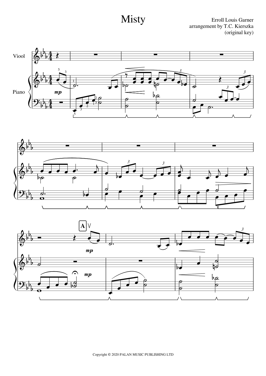 Misty (arr. T.C. Kierszka)
