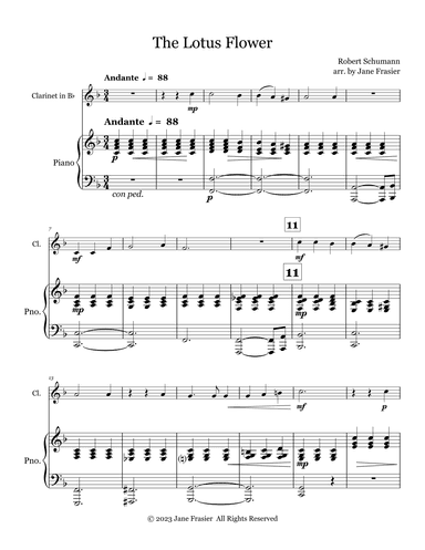 The Lotus Flower (arr. Jane Frasier)