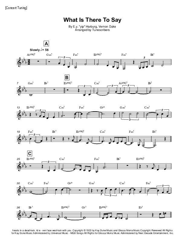 What Is There To Say (arr. Tunescribers)