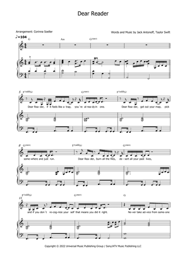 Dear Reader (arr. Corinna Soeller)