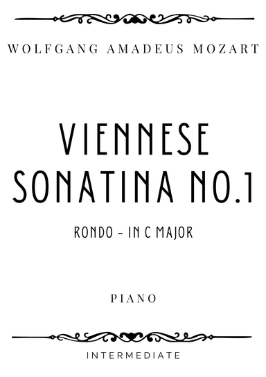 Mozart - Rondo from Sonatina No. 1 in C Major - Intermediate (arr. Piacere Music Sheets)